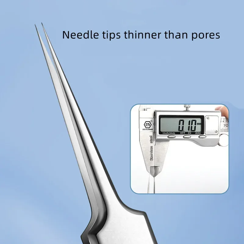 German Ultra-fine No. 5 Cell Pimples Blackhead Clip Tweezers Beauty Salon Special Scraping & Closing Artifact Acne Needle Tools 5