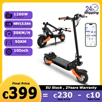 Trotinette électrique JUICEASE C67Lite 1200W batterie haute capacité 48V13,5Ah moteur puissant autonomie de 50km vitesse maximale de 50km/h pneus larges de 10 pouces tout-terrain avec suspension 1