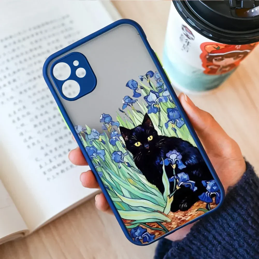 Vintage Van Gogh Cat Art Phone Case - Shockproof Hard Cover