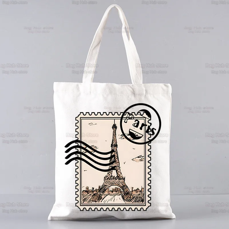 Emily In Paris Creative Canvas Tote Bag Eco Shopping Bag Large Capacity  Shoulder Bag Women Female Foldable Beach Shopper Bag - AliExpress