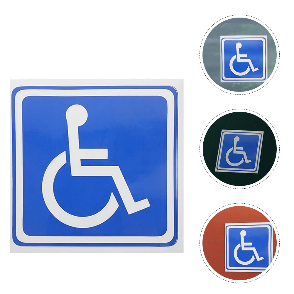 

6 Sheets Disabled Parking Sign Wheelchair Stickers Adhesive Wheelchair Symbol Sign