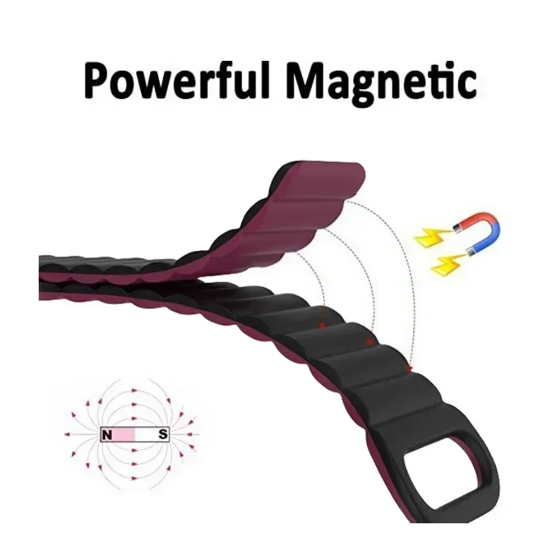 Magnetic Silicone Loop Watchbands - Sport Wristband Bracelet Accessories