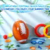 Inflatable Football for Kid,16"Blow Up Football Party Supplie Beach Ball,Summer Pool Toy Beach Water Game Beach Football Decor 2