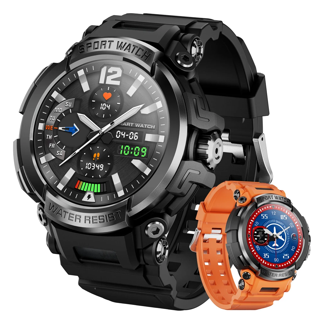 Gfordt New Bluetooth Call Smart Watch 1.5 Pollici 600Mah Big Battery Fitness Tracker Cardiofrequenzimetro Monitor Dell'Ossigeno Nel Sangue Smartwatch 