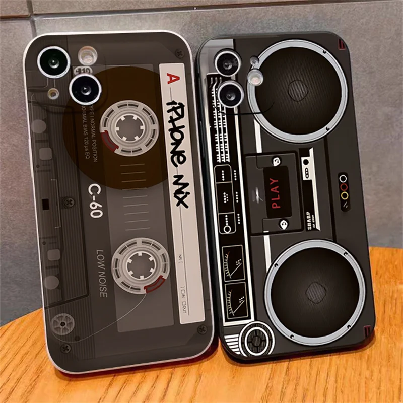 Vintage Radio Design Shockproof Silicone Phone Case - Soft Cover s