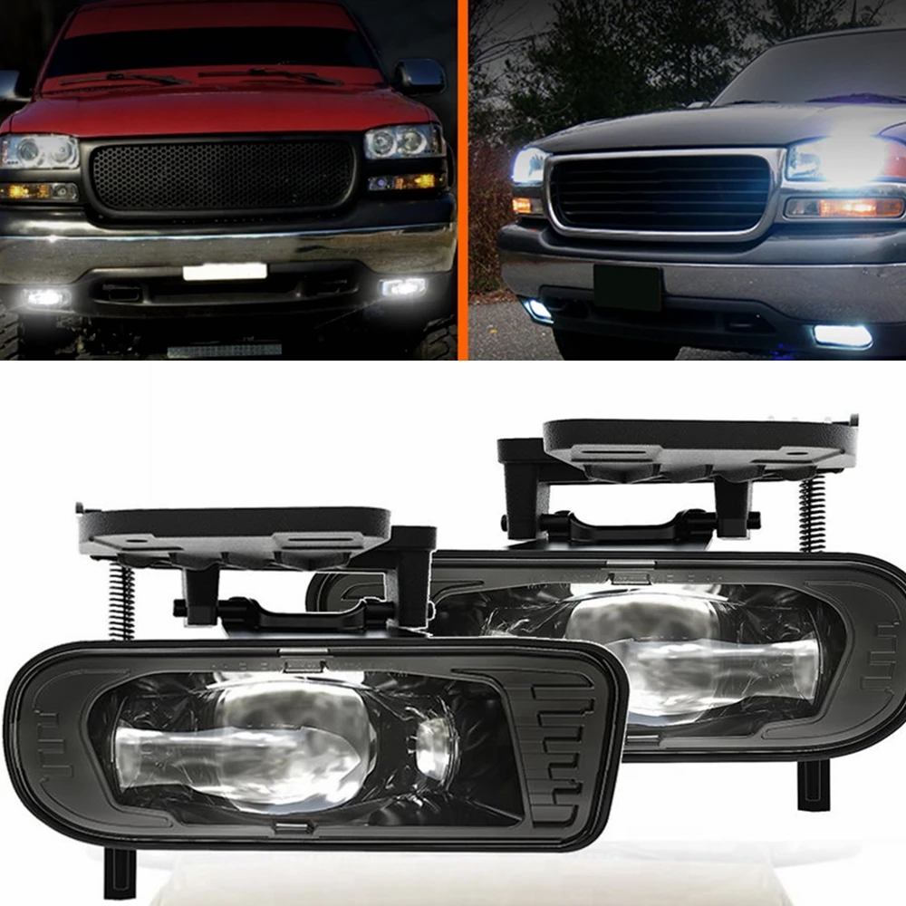 Upgrade LED-Nebels chein werfer für gmc sierra 6300/yukon xl k Stoßstange  klare Linse Fahr lampe - AliExpress