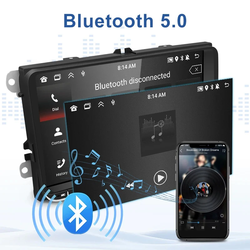 폭스바겐 VW 파사트 B6 골프 폴로 티구안 제타 스코다 옥타비아 시트 멀티미디어 자동차 라디오, 2 딘 스테레오 내비게이션 카플레이, 안드로이드 12, 9 인치