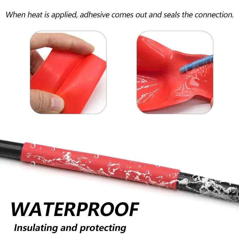 Guaina Termorestringente 3:1 Tubo Termoretraibile Poliolefinico 3:1 - Diametro Interno 1/2, Scegli Lunghezza (4, 10, 25 Piedi) E Colore Tubi Termoretraibili Adesivi - Foto 8