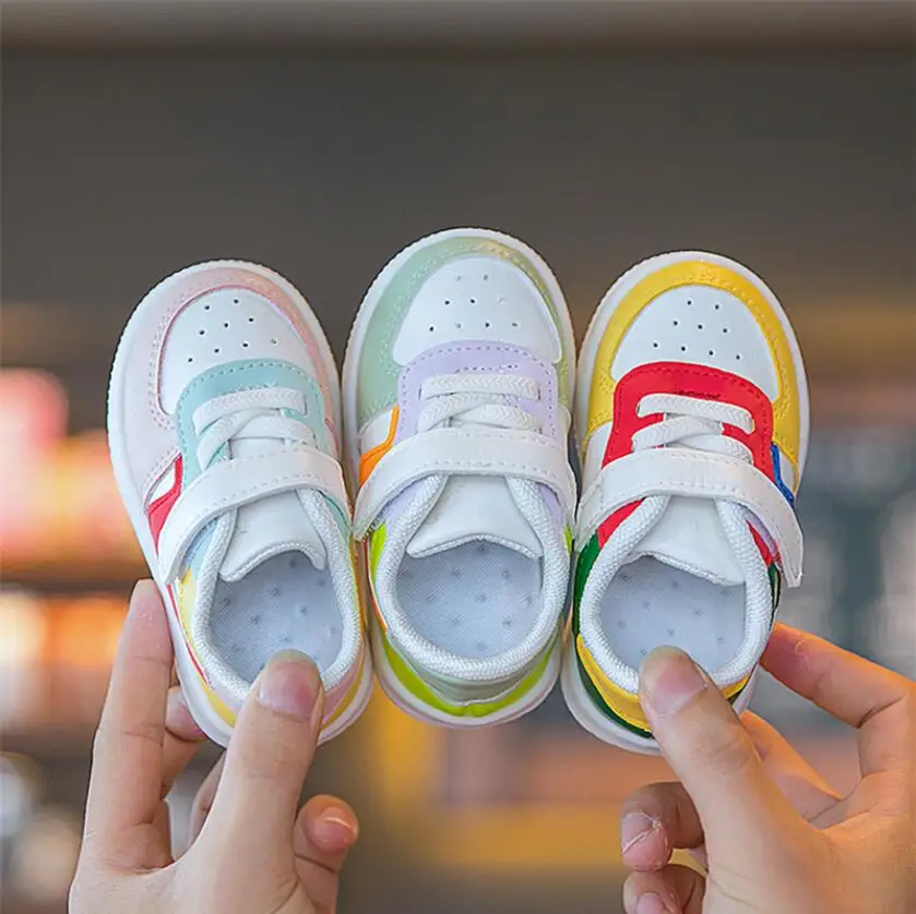 Scarpe Da Bambino Toddler Girls Boys Scarpe Sportive Per Bambini Ragazze Baby Leather Flats Sneakers Per Bambini Moda Casual Scarpe Morbide Per Neonat