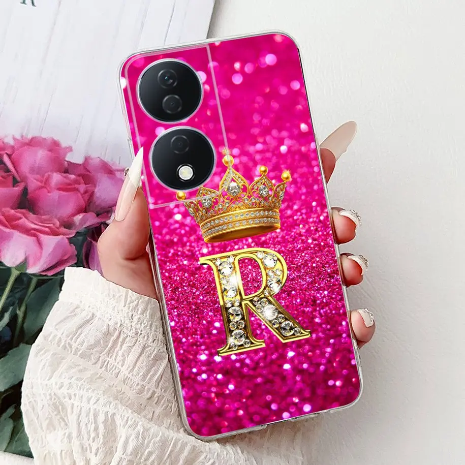 Cute Letters Soft Silicone Phone Case for Honor - Durable and Stylish Cover