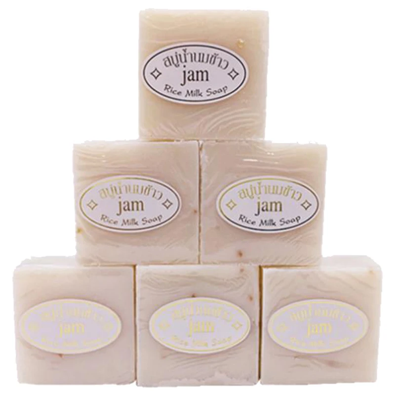 

10pcs Thailand JAM Rice Milk Soap 65g Original Thailand Handmade Soap Rice Milk Whitening Soap Goat Milk Soap Rice Soap for Face