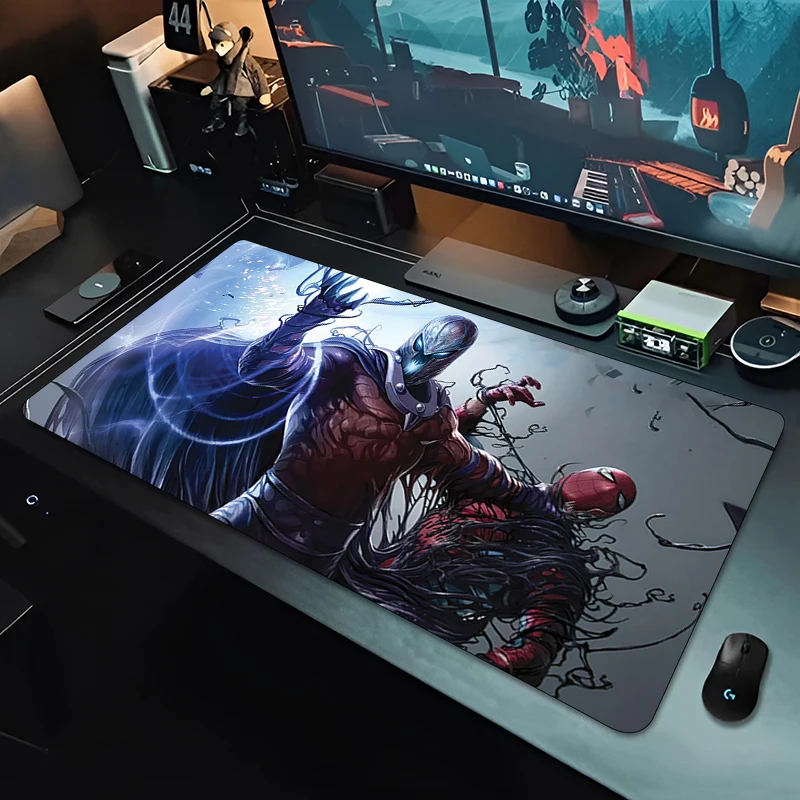 

Marvel Mouse Pad Magneto Large Mousepad Laptop Computer Game Mouse Mat XXL Rubber Deskmat Black Mice Mats Office Anime Deco Pads