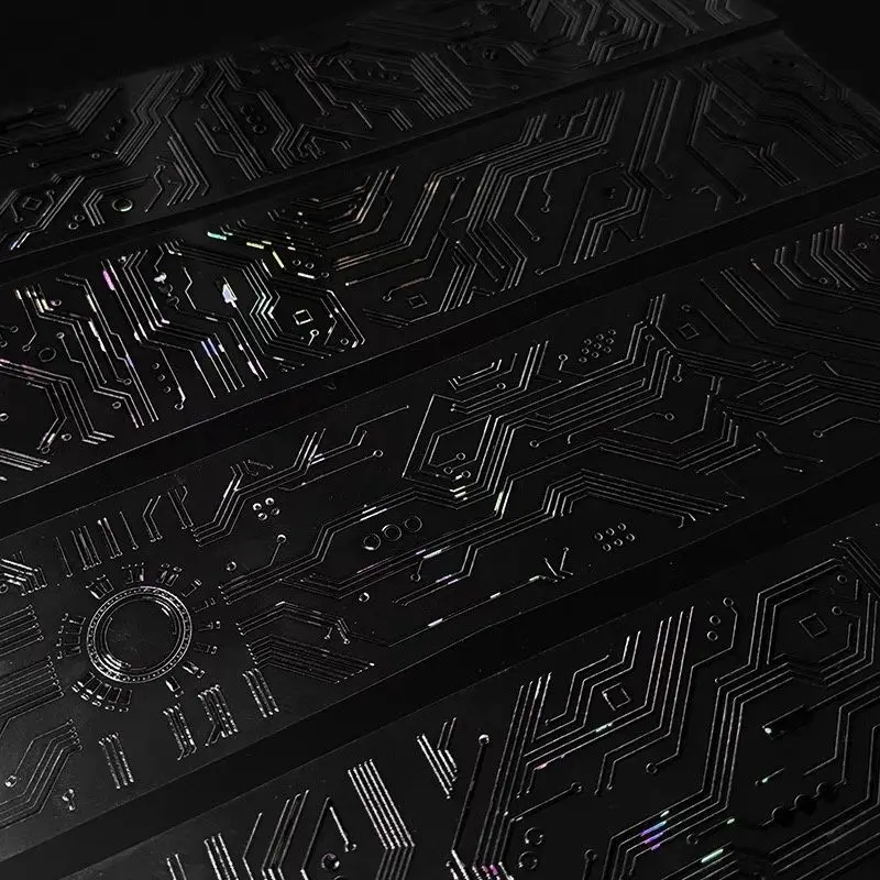 Sticker Fashion Cyberpunk Circuit Board Reflective Future DIY Decoration Cuttable Suitcase Laptop Stationery