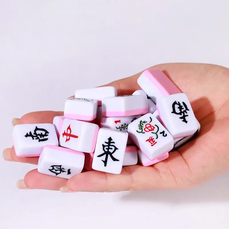 Mini Mahjong 144pcs/set Chinese Traditional Mahjong Board Game Family Toys Exquisitely Carved Numbers And Chinese Characters 3