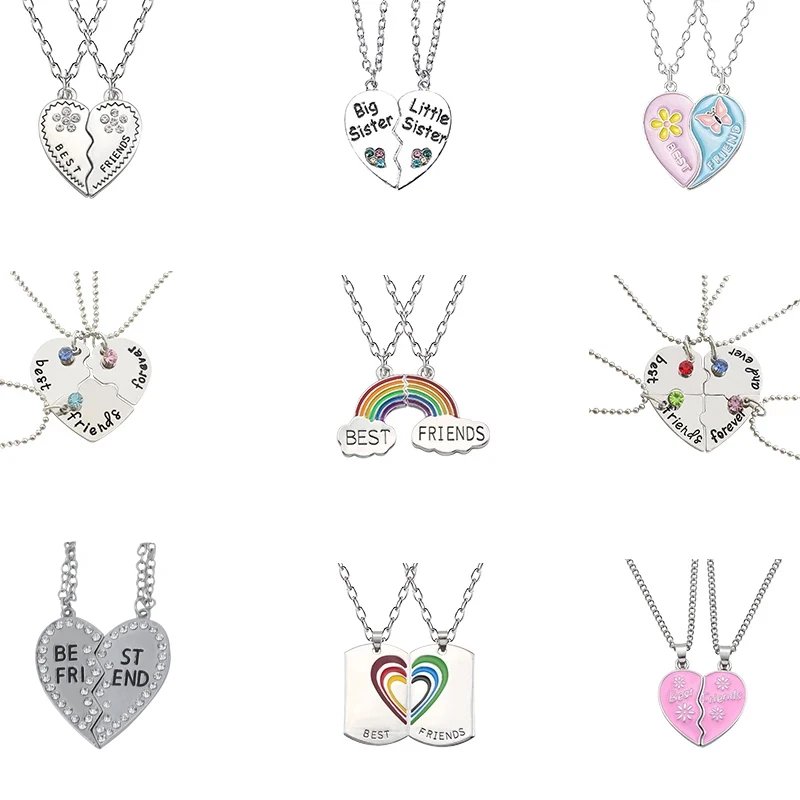 Chain Pendant Best Friend Friend Pendant Puzzle Necklace Gift Best