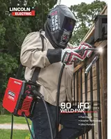 Electric 90i FC Flux Core Wire Feed Weld-PAK Welder, 120V Welding Machine, Portable w/Shoulder Strap, Protective Metal C 2