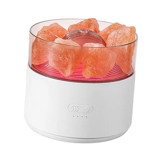 충전식 에센셜 오일 디퓨저와 소금 램프 결합한 다기능 가습기