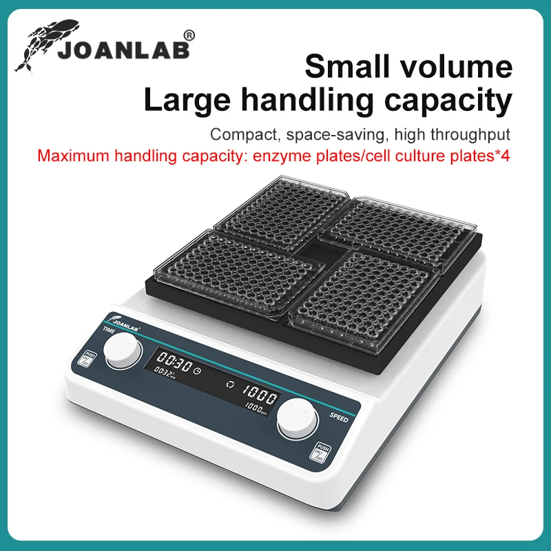 Фото JOANLAB Microplate Mixer 96-Well Plate Shaker лабораторное оборудование клеточной культуры пластины смеситель регулируемая скорость 500-1200 об/мин №2