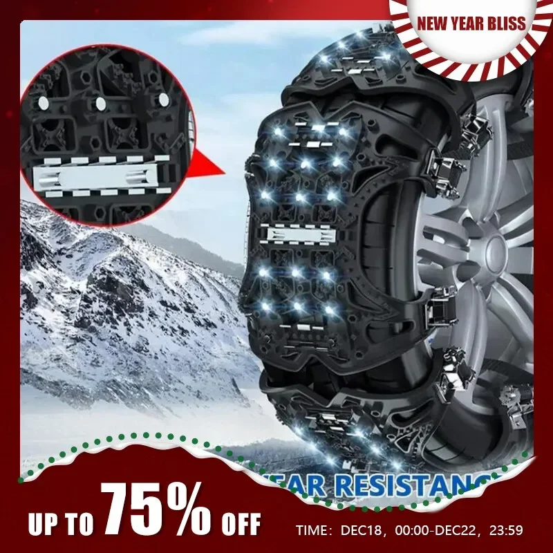 Car Tire Chain Anti Skid Snow Chains Car Winter Tire Wheels Chains Winter Outdoor Snow Emergency Crawler For Vehicles