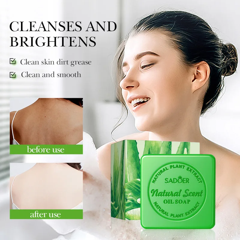 Soap 100g Natural Aloe Vera Essential Oil Soap Body Cleaning Face Soap Tender Skin Care Beauty