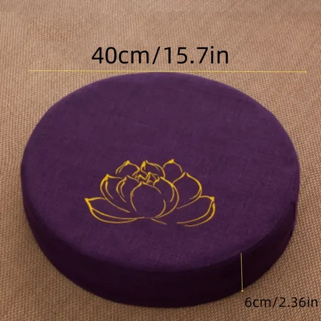 Coussin en lin pour Yoga et méditation, 40x6cm, Texture de Lotus dure, coussin de méditation, oreiller de dossier, tapis Tatami amovible et lavable 6