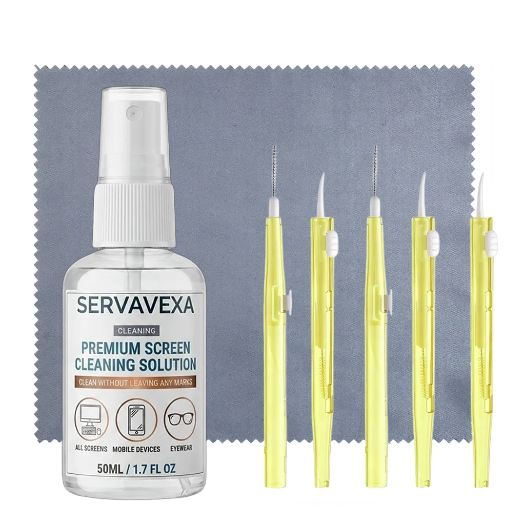 Ultimate 7-in-1 Screen Cleaning Kit with Brushes & Microfiber Cloth
