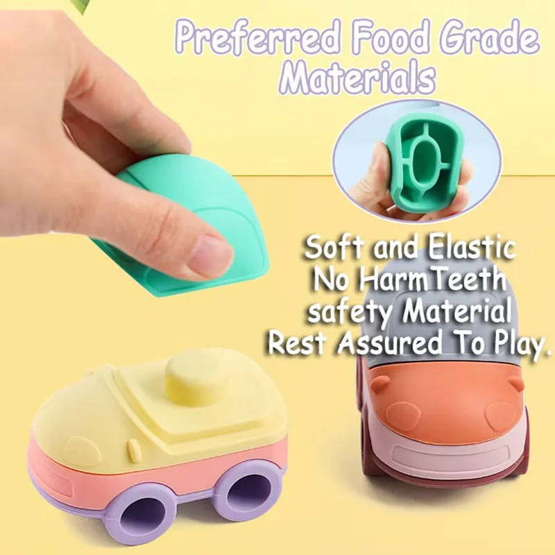 Baby Silicone Stacked Toys Tactile Sensory Soft Building Blocks Toy Push Bubble Hand Eye Coordination Montessori Education Toy