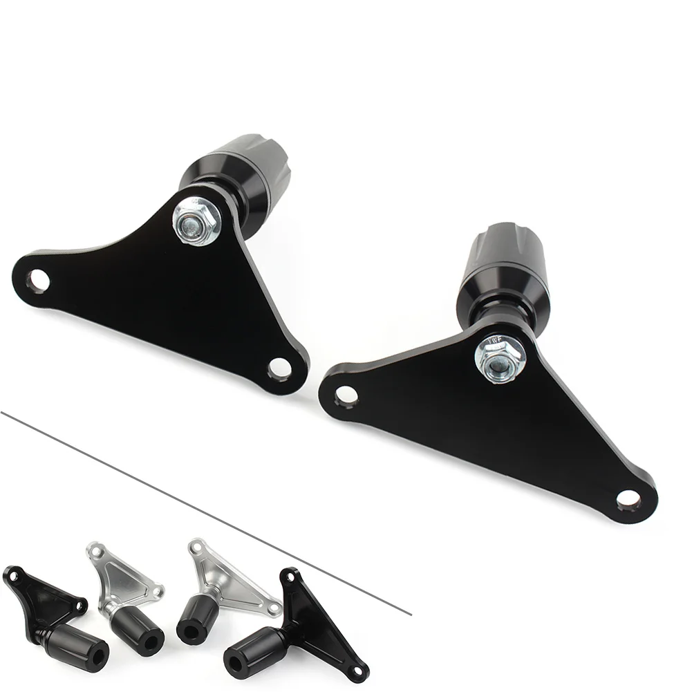 

Motorcycle Frame Sliders Crash Falling Protector Black/Silver For Suzuki GSXS 950 1000 GT Katana