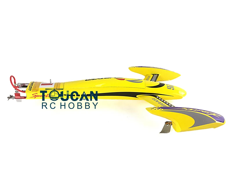 DTRC Toucanhobby H660 100KM/H Yellow Electric Race PNP RC Boat W/ Motor Servo ESC W/O Battery 6