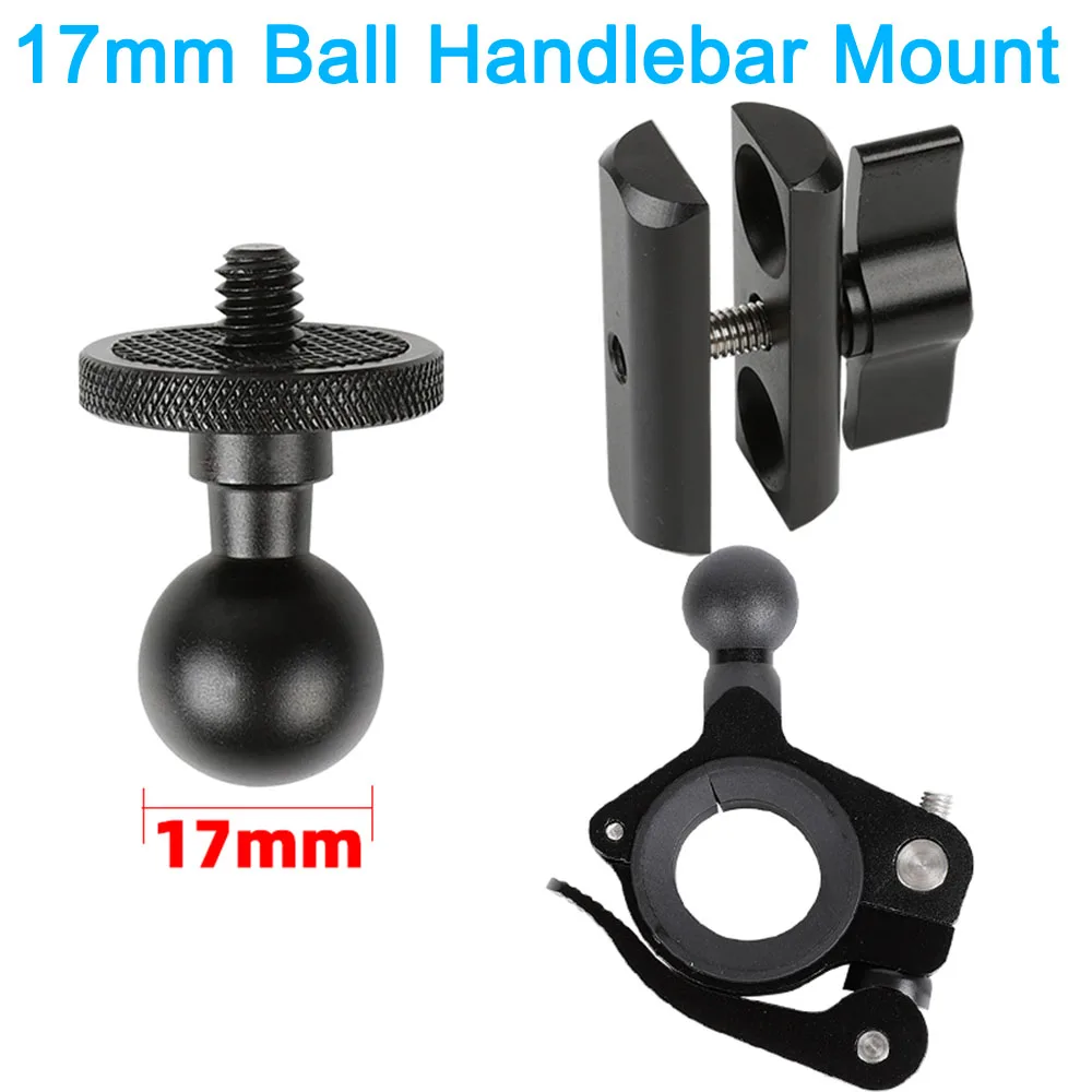 Aluminum Alloy 17mm Ball Handlebar Mount Ball Base Composite Double