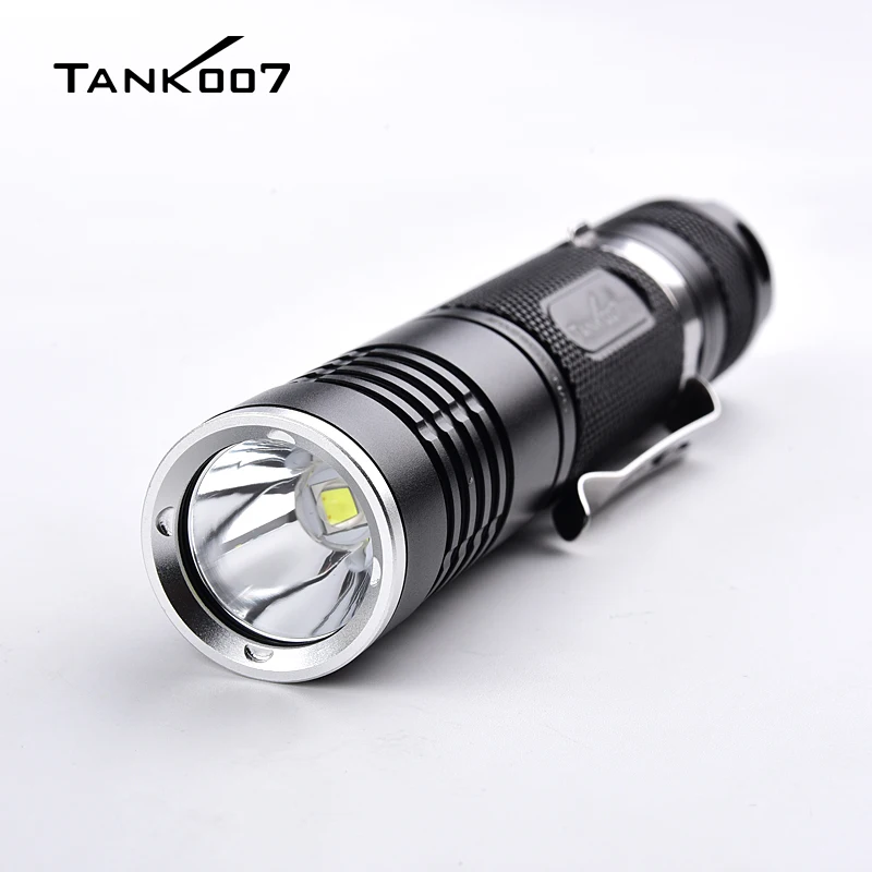 야외 미니 손전등, TANK007 K9, 스트레이트 모양, 휴대용 5 단 조명 모드, 미끄럼 방지, 고출력 토치, 200M, 800LM