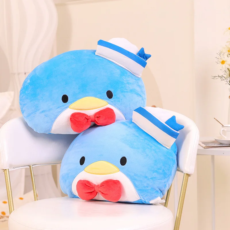 1Pcs Soft Stuffed Cute Blue Penguin Sofa Chair Cushion Bedside Plush Pillow Girls Kids Toys Throw Pillow Kawaii Room Decor Gifts