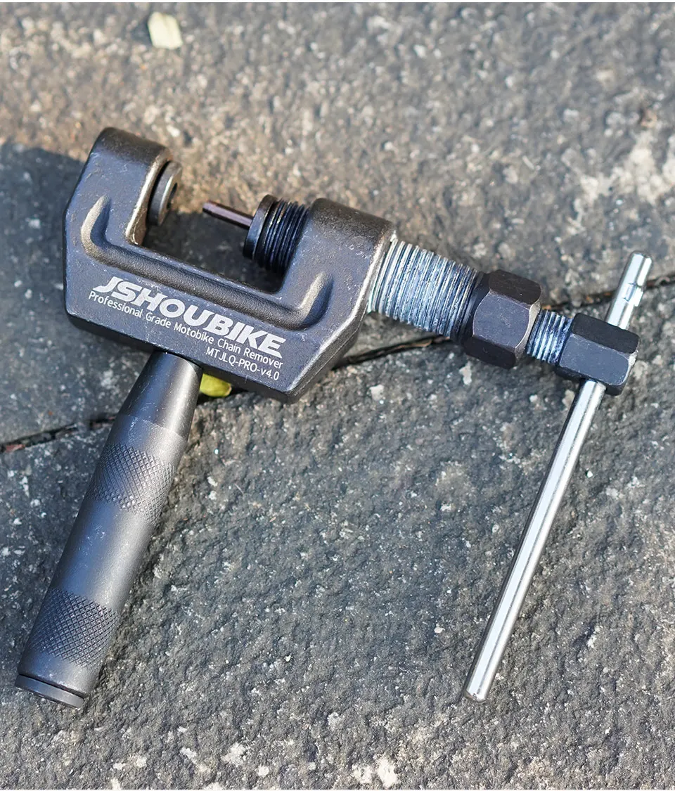 JSHOUBIKE Kettenbrecher-Werkzeug PRO Nieten Link Removal Splitter Motorrad Fahrrad 420 428 520 525 530 Kettenschneider Nietgerät – Detail 16