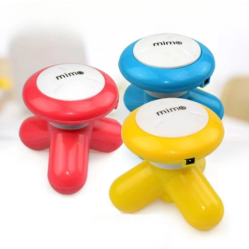 BXA Portable Mini Electric Handled Wave Vibrating Massager USB Battery Full Body Massage Neck Waist Back Shoulder Relaxation