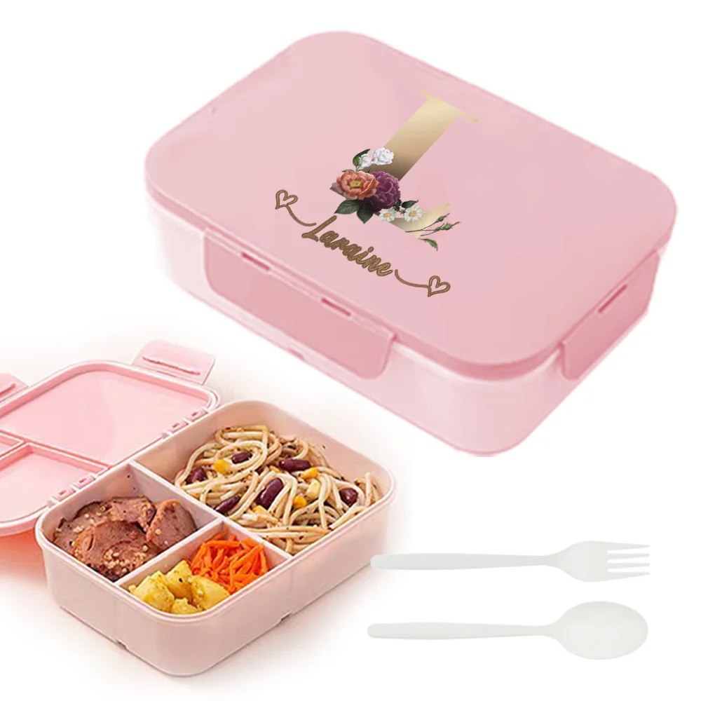 Personalized Leakproof Bento Box with Lid - DIY Portable Meal Holder & Travel Breakfast Organizer