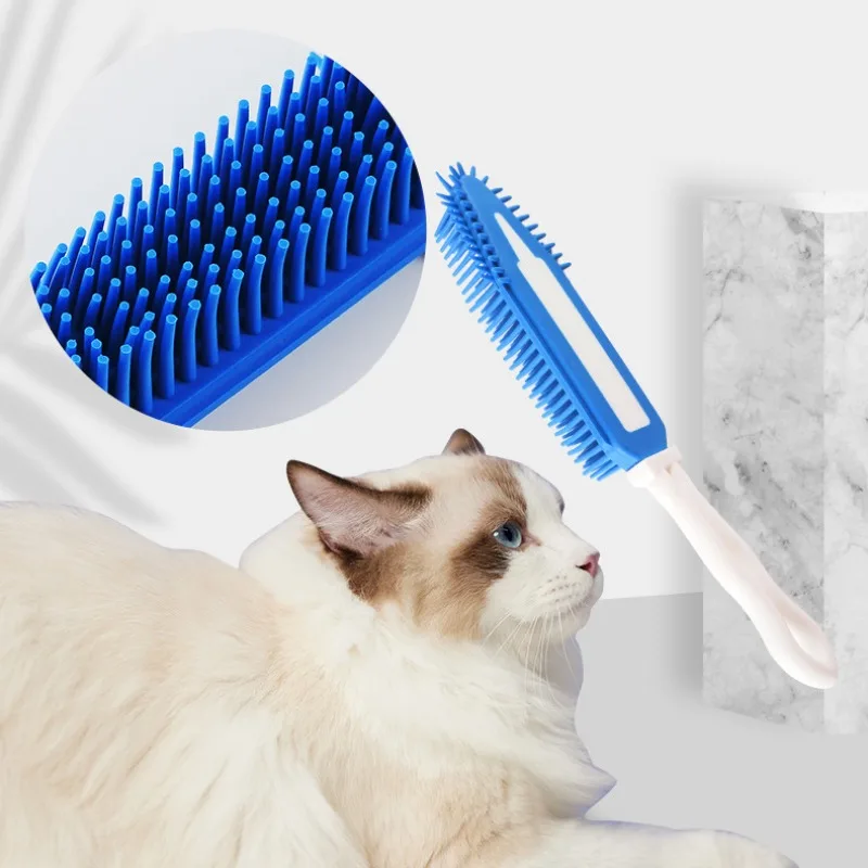 Cepillo de baño de silicona para mascotas, cepillo suave para perros, cepillo de ducha para gatos, peine de masaje para cachorros y gatitos, para lavar el cabello._voghion.com
