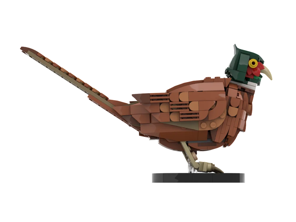 작은 입자 빌딩 블록 MOC 동물 시리즈 조립 장난감 모델 황금 수탉 야생 수탉 꿩 생일 선물