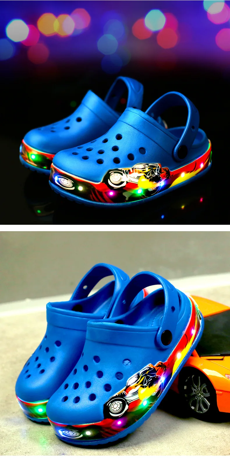 Cartoon Kids Baby Children's Casual Sandals for Boys Soft LED Shoes with Light Luminous Sneakers Kids Girls Glowing Shoes child shoes girl