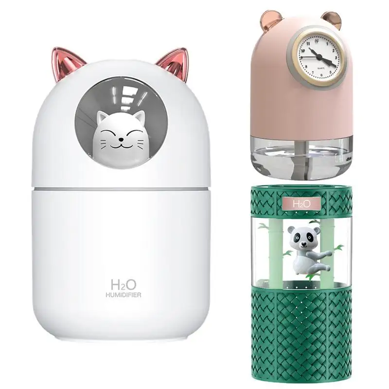 

Portable Mini Desktop Humidifier Aroma Diffuser With With 7 Colors LED Light Cool Mist For Bedroom Home Car Plants Purifier