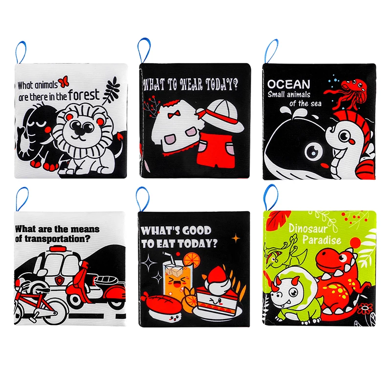 (6 Pieces) Soft Cloth Books Baby Books Bath Books 6 Pack (For Babies, Toddlers and Children) 4