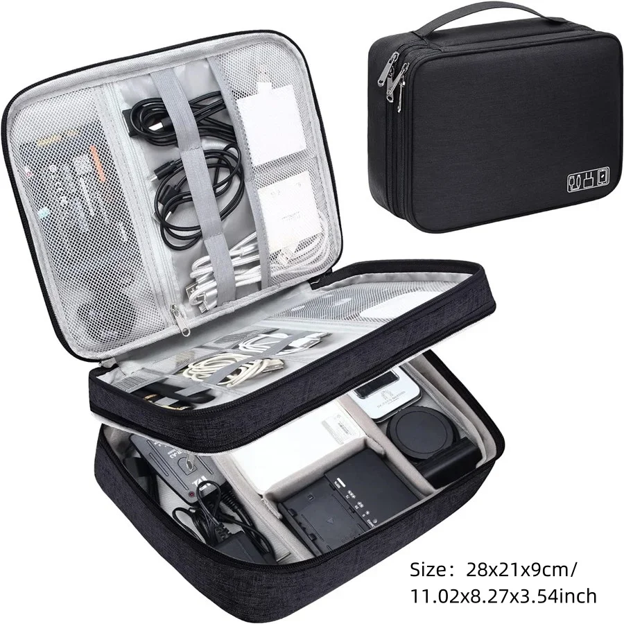 Compact Waterproof Storage Pouch for Digital Accessories and Cables