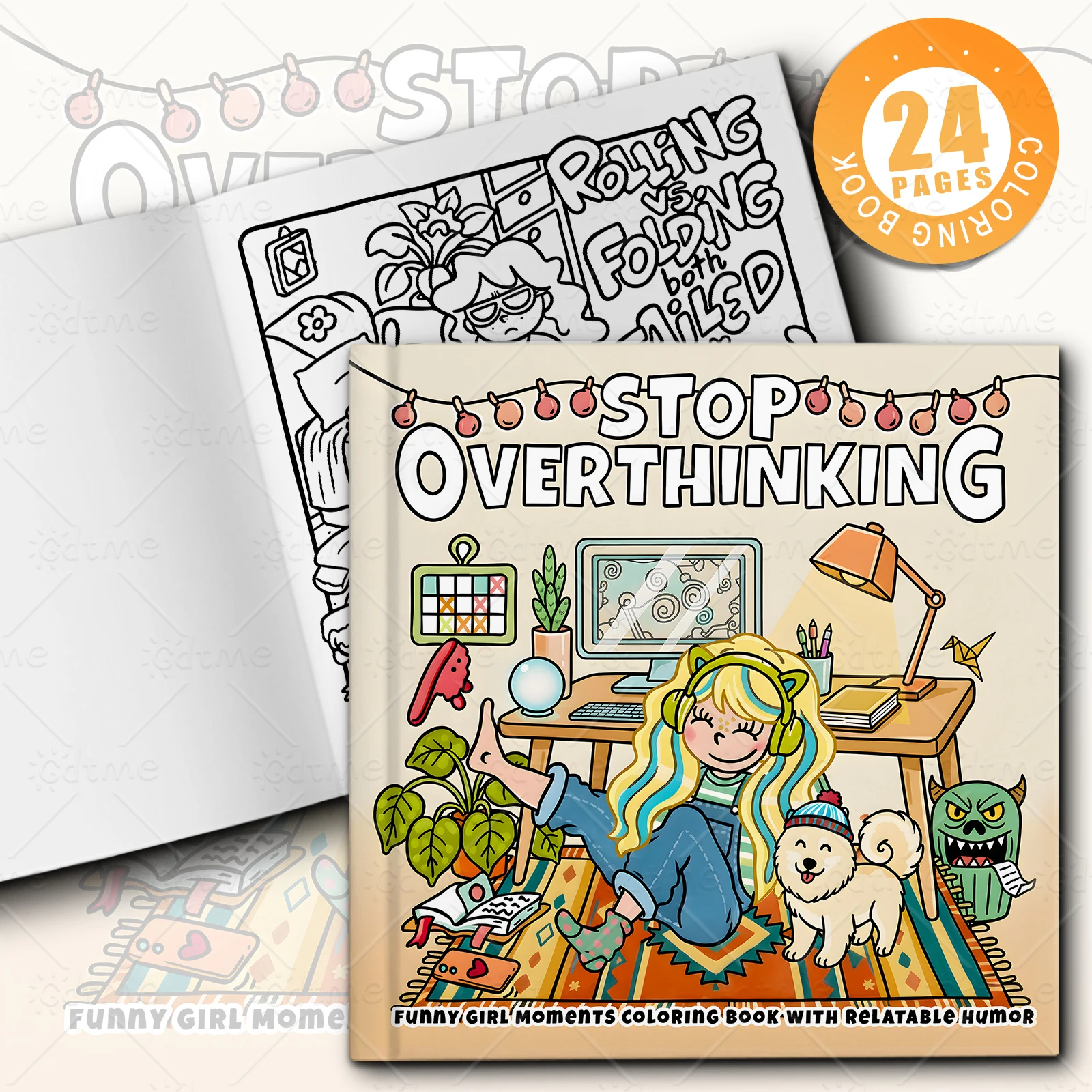 Charming Characters & Delightful Cartoon Scenes: A Stress-Relief Coloring Book