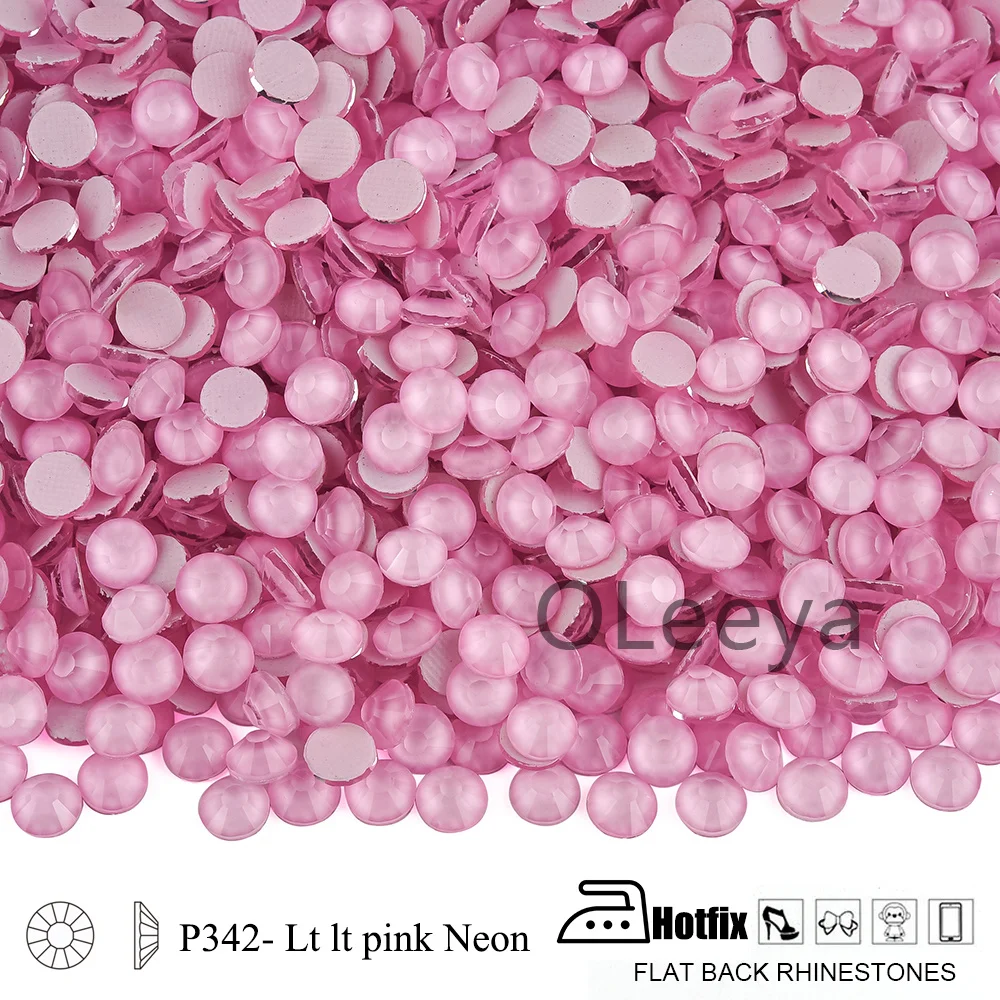Oleeya Glitter Hotfix Rhinestones - 1440pcs Crystal Pack for DIY Nail Art Accessories