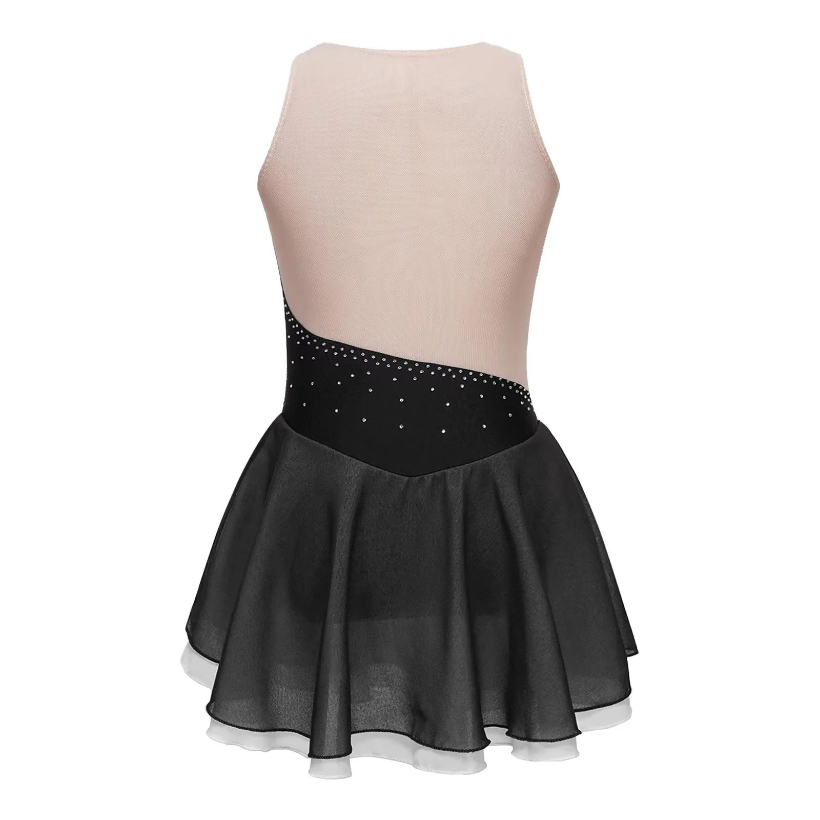 Kids Girls Rhythmic Gymnastics Artistic Figure Skating Dresses Ballet Jersey Leotard Costume Sparkly Ballerina Tutu Dance Dress