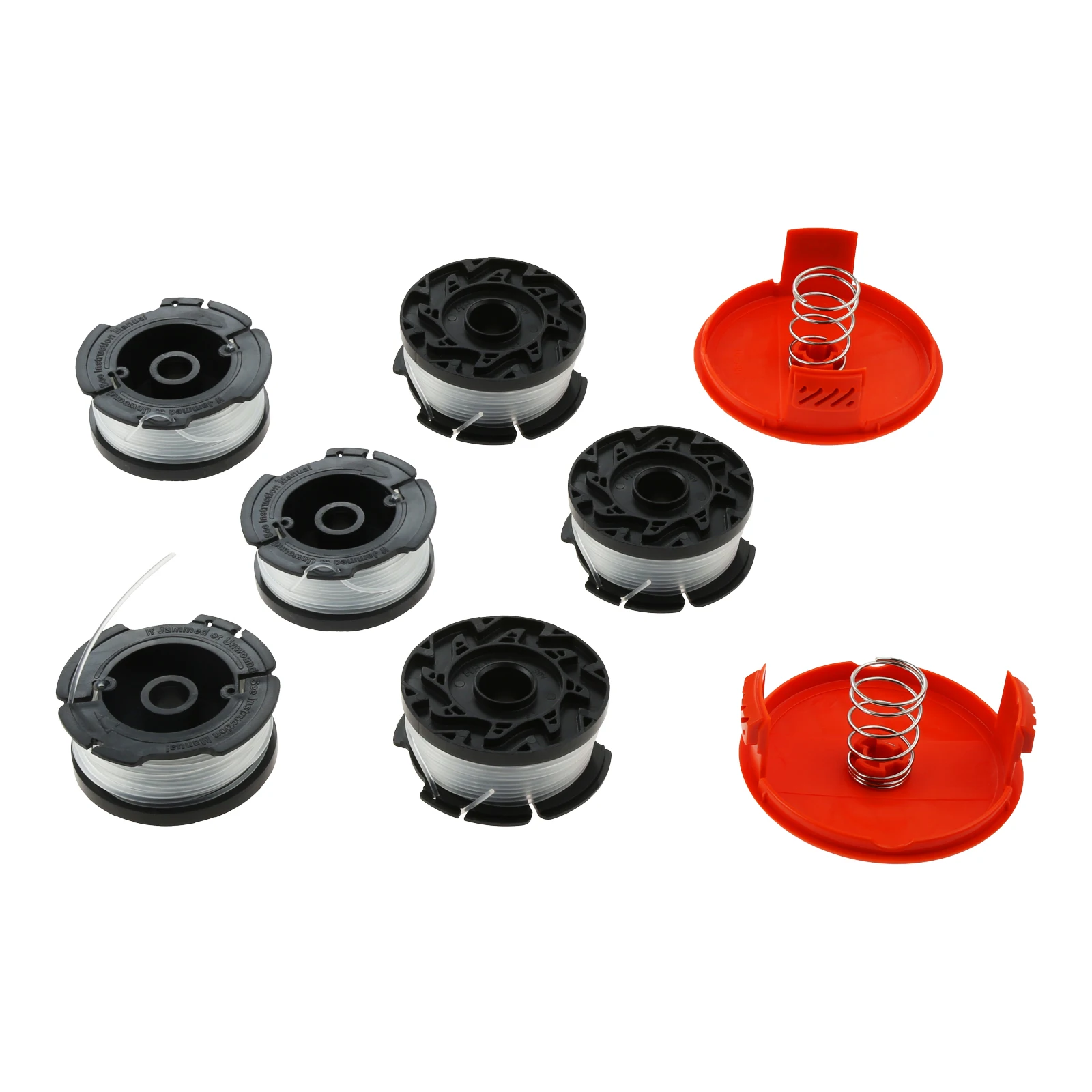 10pcs/1set AF-100 Line Spool + Spring Cap fit for Black & Decker AF-100-3ZP  0.065 String Trimmer Line Replace GH900 GH600 GH400 - AliExpress