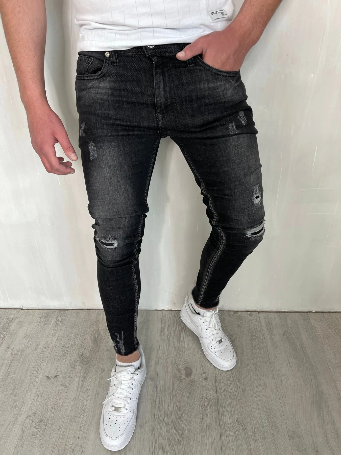 Pantalones vaqueros rasgados para hombre, Jeans ajustados para hombre, ropa para Y2k, pantalones vaqueros para humanos Traf, Zara, ropa para hombre| | - AliExpress