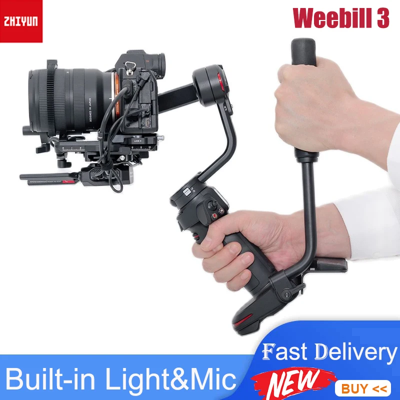 

ZHIYUN Weebill 3 карданный 3-осевой Ручной Стабилизатор для камеры со встроенным освещением и микрофоном для Canon/Sony/Panasonic/Nikon VS DJI