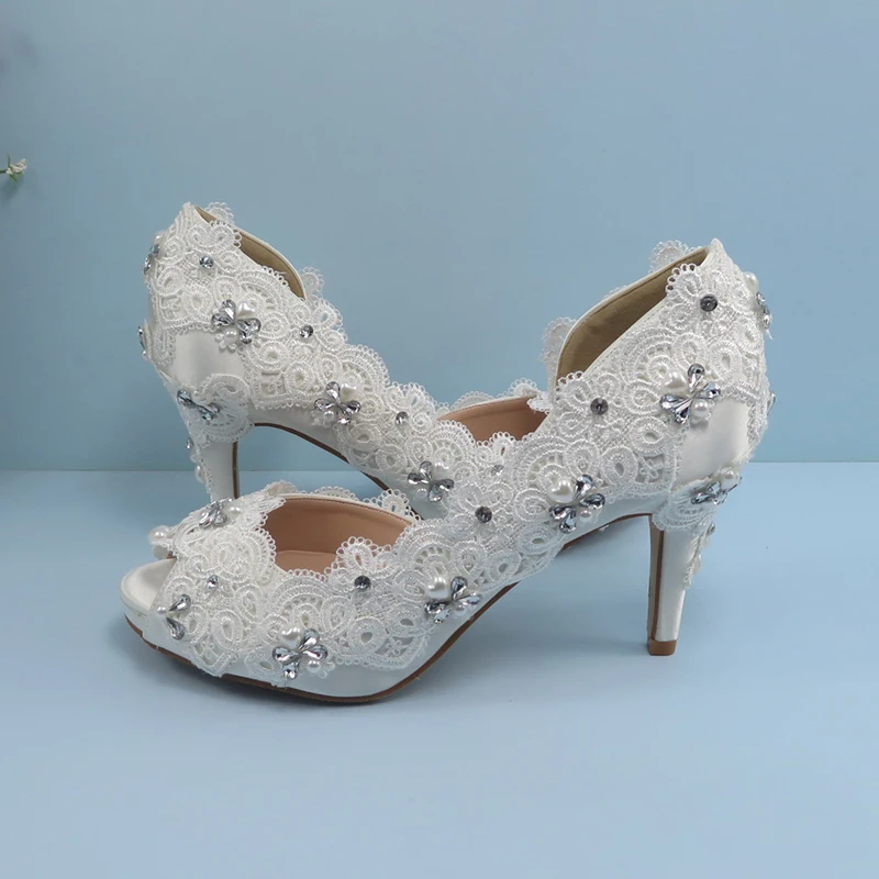 2020 nova chegada laço-up sapatos de moda mulher flor branca