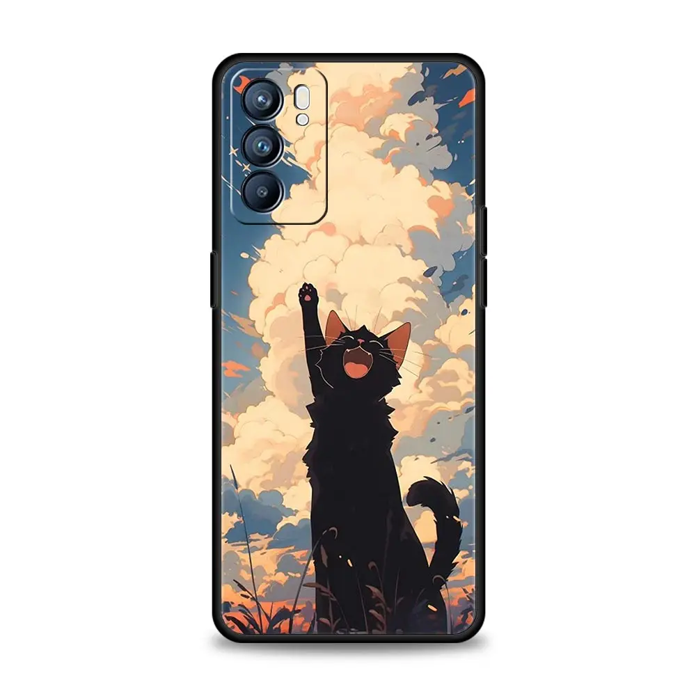 Cat Van Gogh Starry Sky Art Phone Case Cover