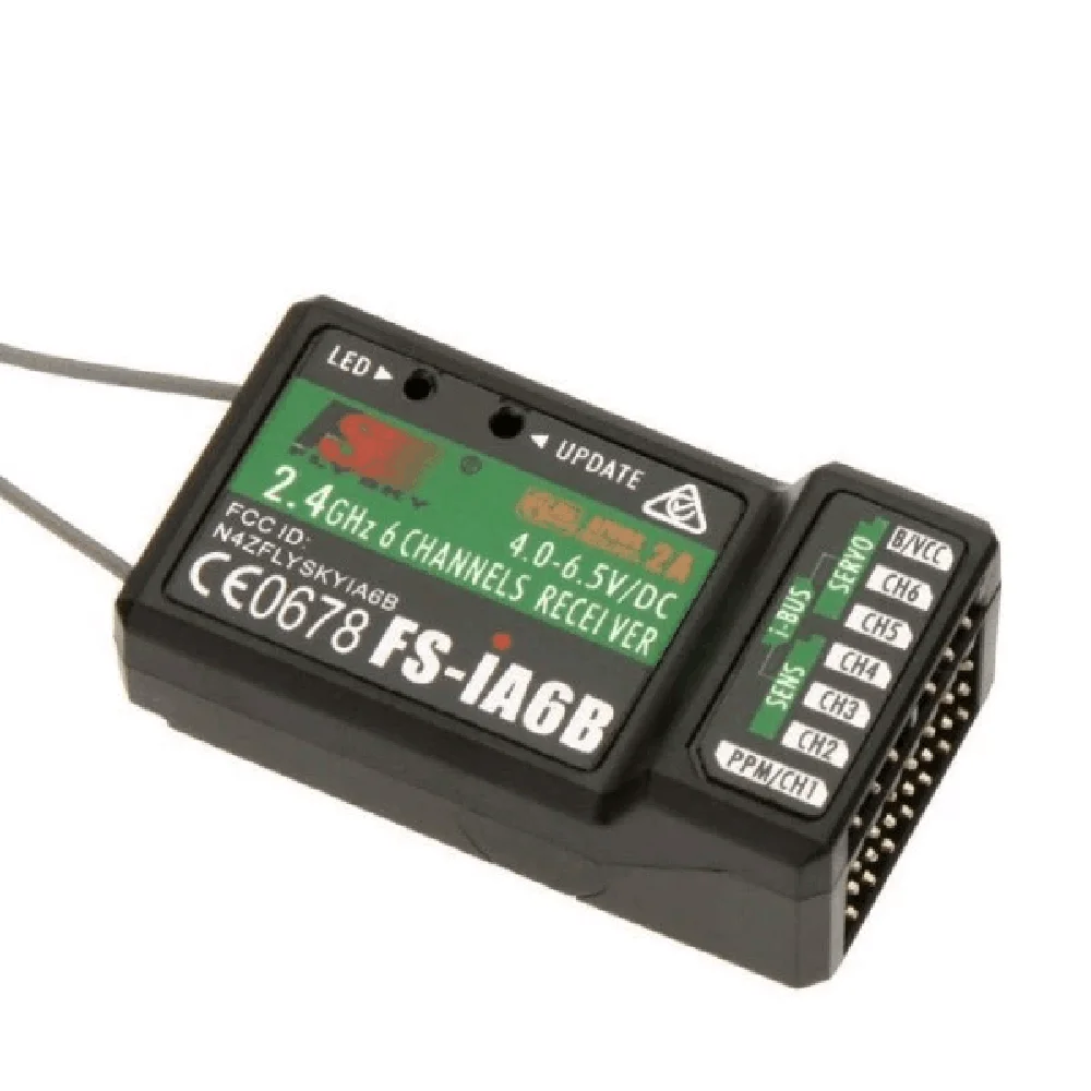 Flysky Fs-IA6B Empfänger 2,4G 6-Kanal Dual Return PPM-Ausgang IBUS-Funktion Geeignete Modelle Starrflügler/Hubschrauber/Segelflugzeug